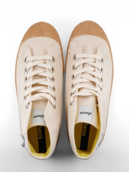 Novesta Shoes - Novesta Star Dribble Sneaker, Cream, EU 37, US 6.5